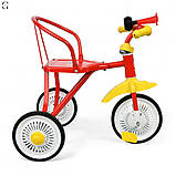 Триколісний велосипед М 5335 для дітей 1.5–4 років, гумові колеса, клаксон, сталева рама, до 25 кг, фото 2