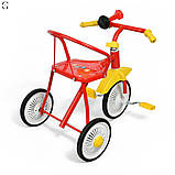 Триколісний велосипед М 5335 для дітей 1.5–4 років, гумові колеса, клаксон, сталева рама, до 25 кг, фото 3