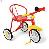 Триколісний велосипед М 5335 для дітей 1.5–4 років, гумові колеса, клаксон, сталева рама, до 25 кг, фото 4