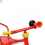 Триколісний велосипед М 5335 для дітей 1.5–4 років, гумові колеса, клаксон, сталева рама, до 25 кг, фото 5