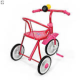 Триколісний велосипед М 5335 для дітей 1.5–4 років, гумові колеса, клаксон, сталева рама, до 25 кг, фото 3