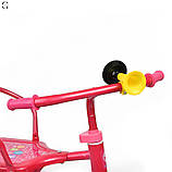 Триколісний велосипед М 5335 для дітей 1.5–4 років, гумові колеса, клаксон, сталева рама, до 25 кг, фото 5