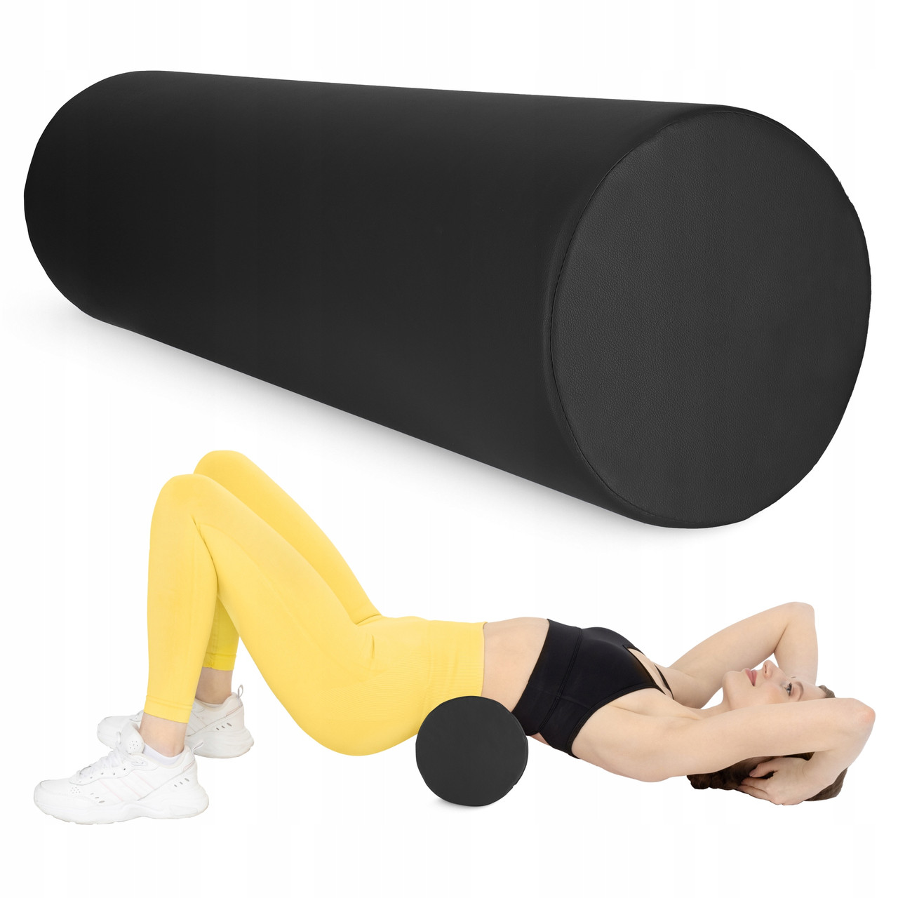 Валик для реабілітації та масажу 4FIZJO 100 x 30 см Black (P-5905973402965), фото 1