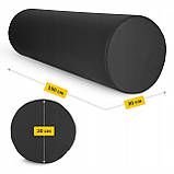 Валик для реабілітації та масажу 4FIZJO 100 x 30 см Black (P-5905973402965), фото 4