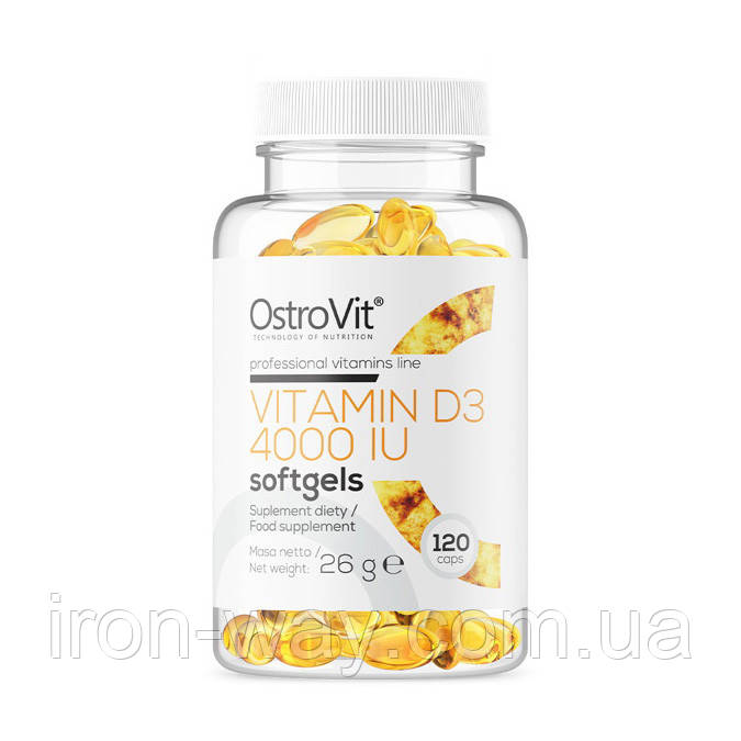 OstroVit Vitamin D3 4000 IU (120 caps), фото 1