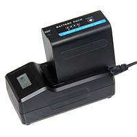 Зарядне посилене Alitek LCD для Sony NP-F970 / F750 / F550, NP-FM90 / FM50 / FM30, NP-FM500H / FM55H