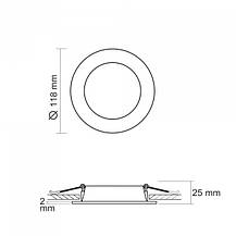 LED світильник Back вбудований круглий VIDEX 9W 5000K, фото 5