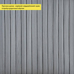 УЦІНКА. Покриття вінілове самоклеюче 3D рейки 600х600х2,8мм Тік сивий SW-00002966, фото 1