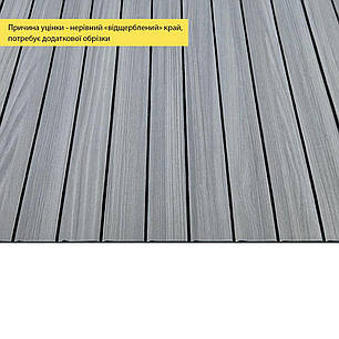 УЦІНКА. Покриття вінілове самоклеюче 3D рейки 600х600х2,8мм Тік сивий SW-00002966, фото 2