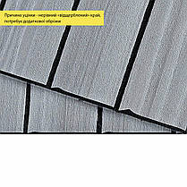 УЦІНКА. Покриття вінілове самоклеюче 3D рейки 600х600х2,8мм Тік сивий SW-00002966, фото 3