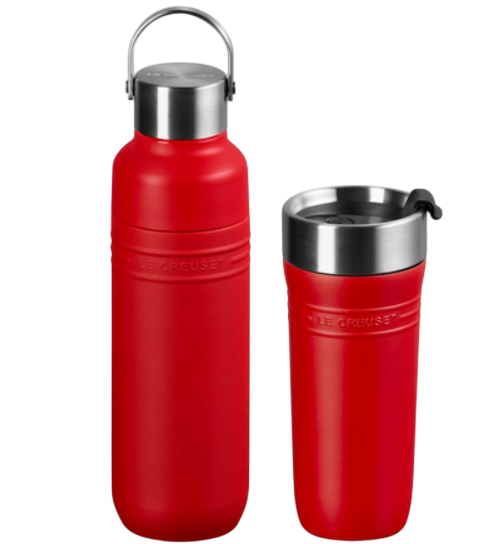 Набір із термокружки та пляшки для води Le Creuset On The Go Cerise