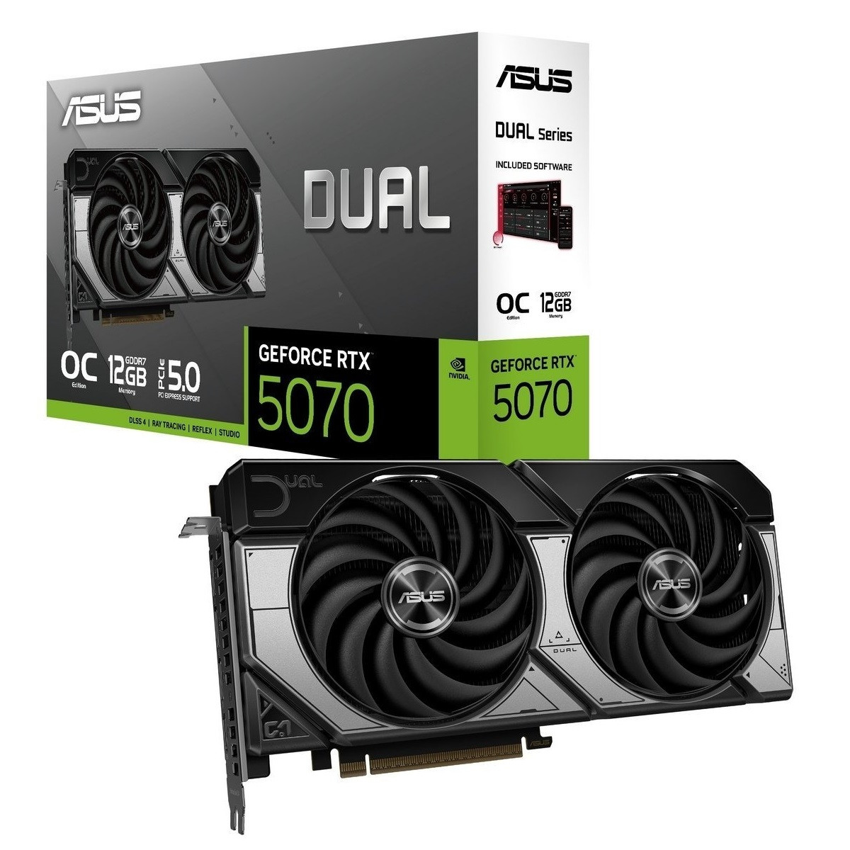 Відеокарта GF RTX 5070 12GB GDDR7 Dual OC Asus (DUAL-RTX5070-O12G), фото 1
