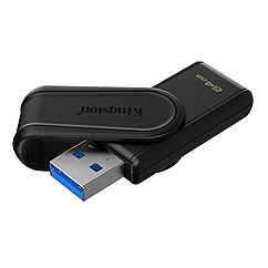 Накопичувач USB Flash drive 64GB Kingston DataTraveler Exodia S Black (USB3.2) (код 150974)