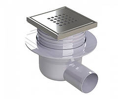 Трап решітка нерж. сталь CUBO 106*106 гор. d50