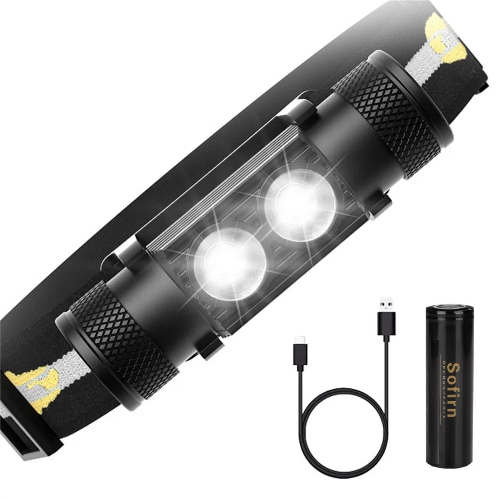 Налобний ліхтар Sofirn H25S 1200лм USB-C (акумулятор 18650 на 3400мАч)