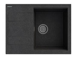 Кухонна мийка GRANITAN LUGO BLACK чорна з білим вкрапленням *