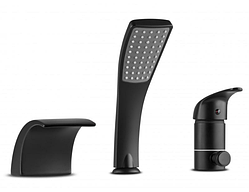 Змішувач для ванни YOKA RUBA BLACK чорний на борт ванни *