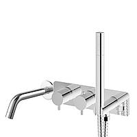 Змішувач для ванни та душу KOHLMAN AXEL CHROME + BOX прихованого монтажу