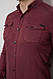 Сорочка чоловіча однотонна, колір бордовий, 214R16176, фото 5