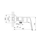 Twist змішувач одноважільний для душу 35 мм, фото 4