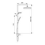 Orion PRO душова система з термостатом, хром, фото 5