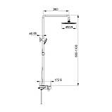 Trend New душова система з термостатом, Сhrome, фото 5