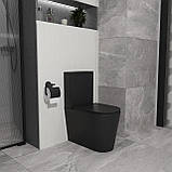 GRACE комплект : унітаз підлоговий з сидінням Soft-close + бачок, чорний матовий, фото 3