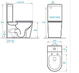GRACE комплект : унітаз підлоговий з сидінням Soft-close + бачок, чорний матовий, фото 4