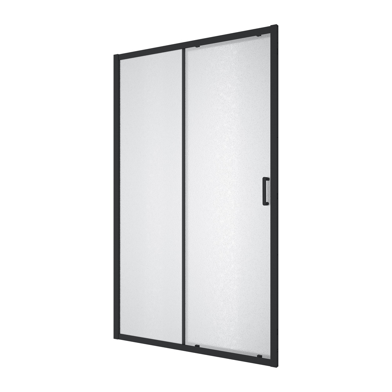 Душові двері розсувні, двоелементні Line Pro 1200мм, black matt, скло 6мм grape, фото 1