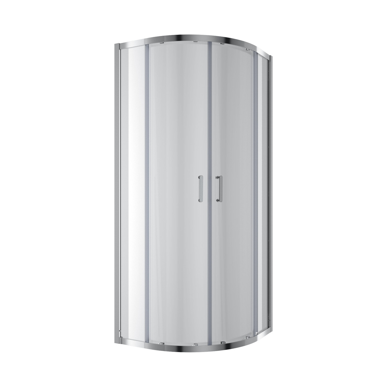 Душова кабіна розсувна, напівкругла Line ARC 800*800мм, хром, cкло 6мм прозоре, фото 1