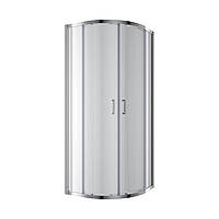 Душова кабіна розсувна, напівкругла Line ARC 800*800мм, хром, cкло 6мм прозоре