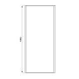 Бічна панель Line Pro 900мм, black matt, скло 6мм grape, фото 4