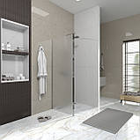 Бічна панель Line Pro 800мм, хром, скло 6мм grape, фото 2