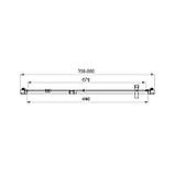 Душові двері відкривні, одноелементні Line Pro 800 мм, chrome, скло 6мм clear, фото 5