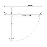 Душові двері відкривні, одноелементні Line Pro 800 мм, chrome, скло 6мм clear, фото 6