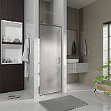 Душові двері відкривні, одноелементні Line Pro 800 мм, chrome, скло 6мм grape, фото 2