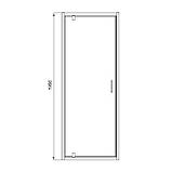 Душові двері відкривні, одноелементні Line Pro 800 мм, chrome, скло 6мм grape, фото 4