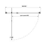 Душові двері відкривні, одноелементні Line Pro 900 мм, chrome, скло 6мм clear, фото 6