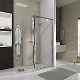 Душові двері відкривні, одноелементні Line Pro 1000 мм, chrome, скло 6мм clear, фото 3