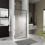 Душові двері відкривні, одноелементні Line Pro 1000 мм, chrome, скло 6мм grape, фото 2