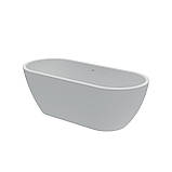 Ванна акрилова окремостояча суцільнолита AquaLuxe 1700x750 White з сифоном, фото 2