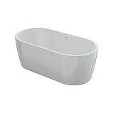 Ванна акрилова окремостояча суцільнолита PureLine 1600x800 White з сифоном, фото 2