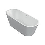 Ванна акрилова окремостояча суцільнолита Elara 1700x700 White з сифоном, фото 2