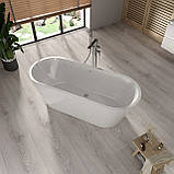 Ванна акрилова окремостояча суцільнолита Elara 1700x700 White з сифоном, фото 3