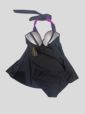 Танкини Samegame 25050 ЧЕРНЫЙ с малиновым(В НАЛИЧИИ ТОЛЬКО  48 50 52 54 56 УКР р-ры), фото 2