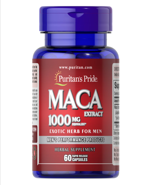 Для підвищення тестостерону Puritan's Pride Maca 500 мг 60 капс.
