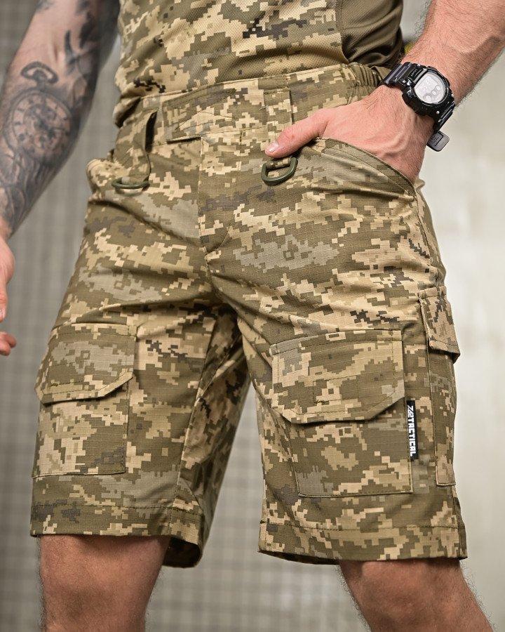 Тактичні шорти G3 піксель Чоловічі військові шорти з ріп-стопу з еластичною вставкою