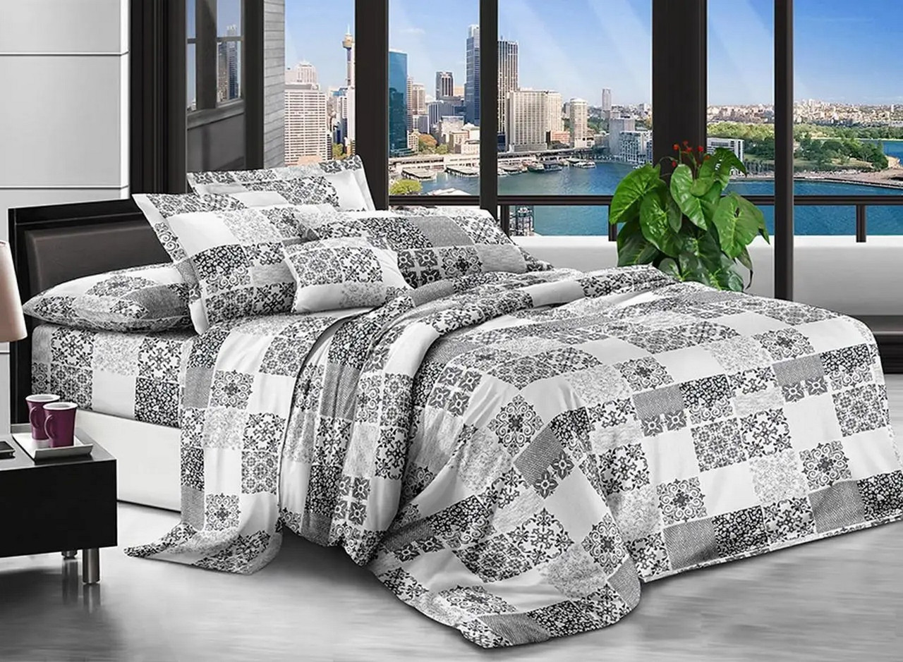 Постільна білизна Sofia полікоттон — СПК-011 двоспальна, фото 1