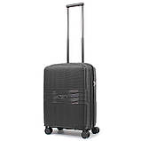 Набір валіз Франція (L M S-3шт) поліпропілен чорний/Airtex 251, фото 4