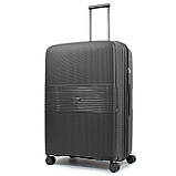 Набір валіз Франція (L M S-3шт) поліпропілен чорний/Airtex 251, фото 2